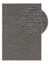 Wool Rug Uno Light Grey 80x150 cm
