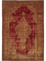 Flachgewebeteppich Stay Beige/Rot 15x15 cm Muster