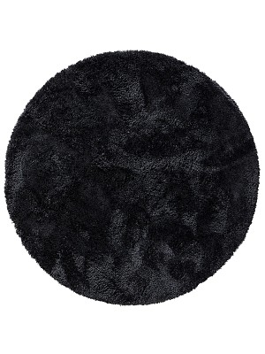Shaggy Round Rug Cloudy Charcoal ø 200 cm round