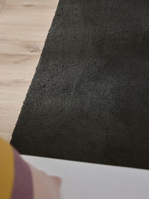 Hochflorteppich Soda Schwarz 15x15 cm Muster