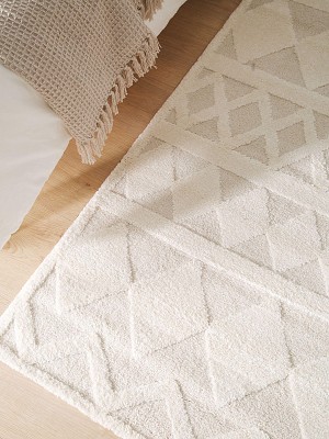 Kinderteppich Eve Cream/Beige 15x15 cm Muster