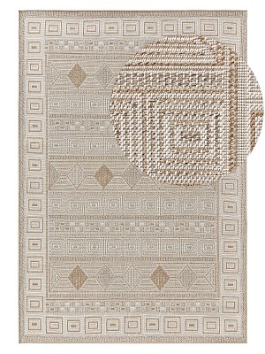 In- & Outdoor-Teppich Andora Cream/Beige 15x15 cm Muster