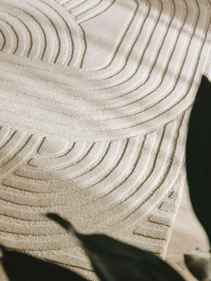 Wollteppich Nuria Cream 15x15 cm Muster
