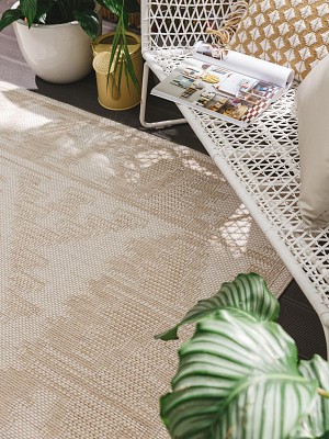 In- & Outdoor-Teppich Bronco Cream 15x15 cm Muster