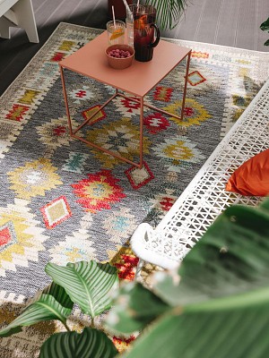 In- & Outdoor-Teppich Noelia Multicolor 15x15 cm Muster