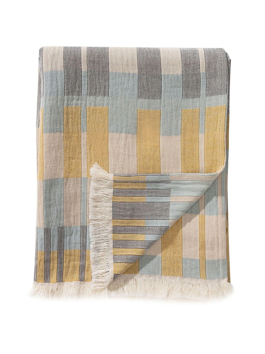 Cotton blanket Nico Multicolour/Yellow 130x170 cm