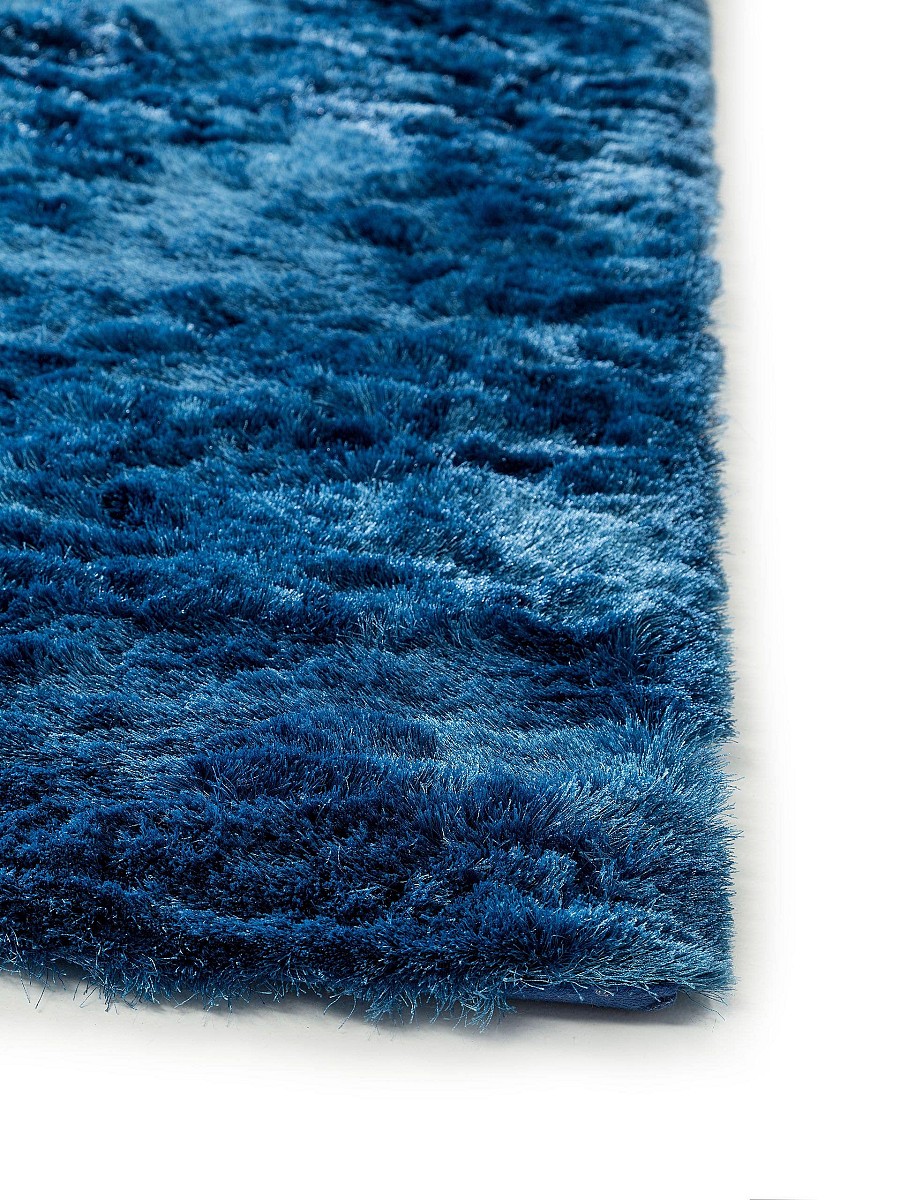 Hochflorteppich Whisper Blau 15x15 cm Muster