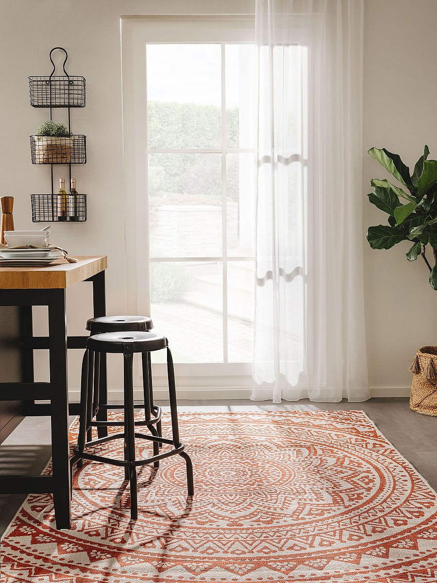 In- & Outdoor-Teppich Cleo Orange 15x15 cm Muster