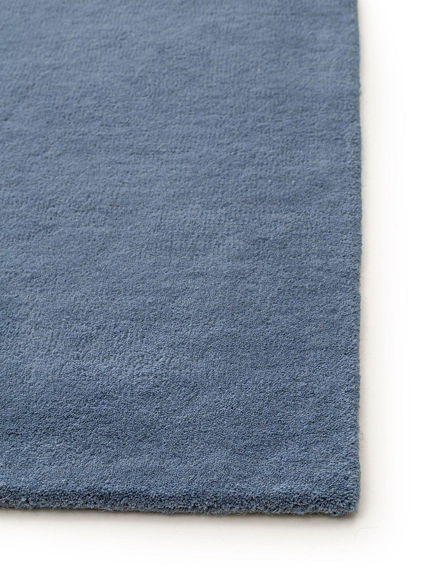 Wollteppich Bent Blau 15x15 cm Muster