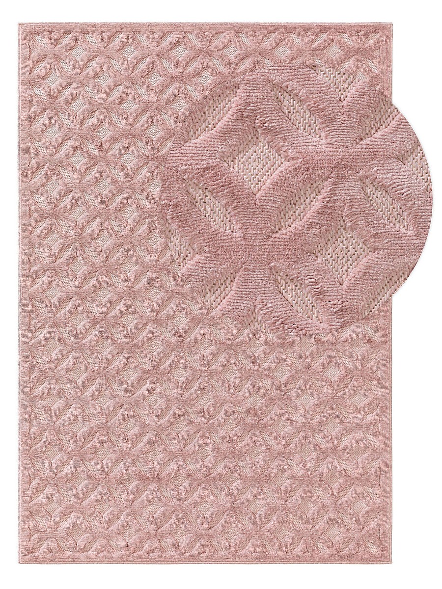 In- & Outdoor-Teppich Bonte Rosa 15x15 cm Muster