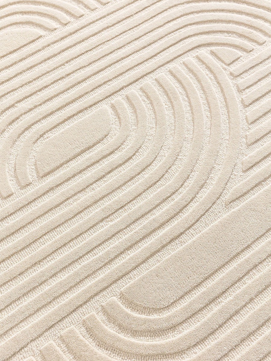 Wollteppich Nuria Cream 15x15 cm Muster