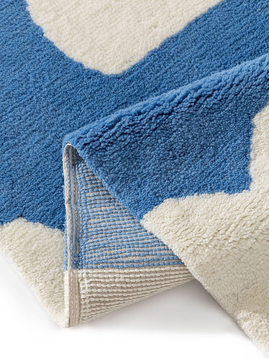 Kinderteppich Lumi Blau 15x15 cm Muster