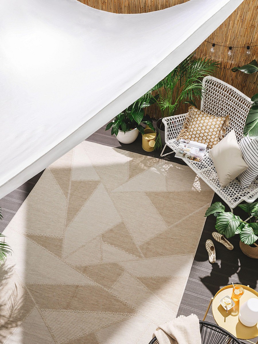 In- & Outdoor-Teppich Bronco Cream 15x15 cm Muster