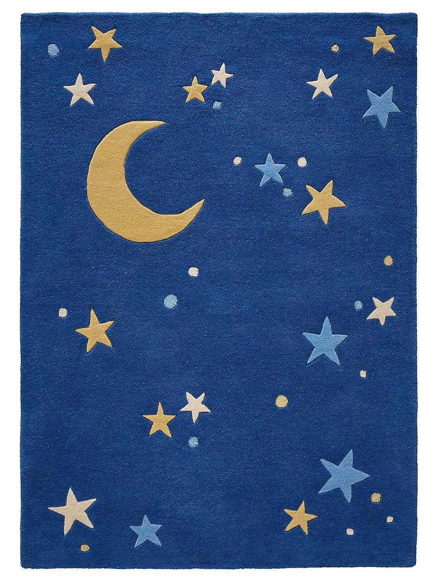 Kinderteppich Alex Blau 15x15 cm Muster