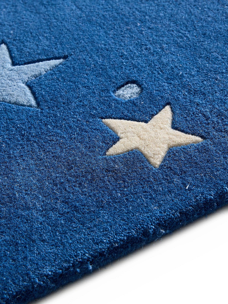 Kinderteppich Alex Blau 15x15 cm Muster