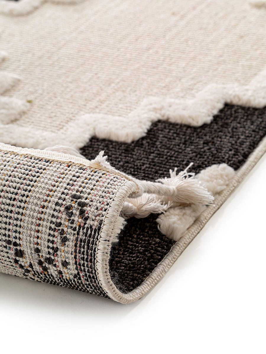 Teppich Oyo Cream/Anthrazit 15x15 cm Muster
