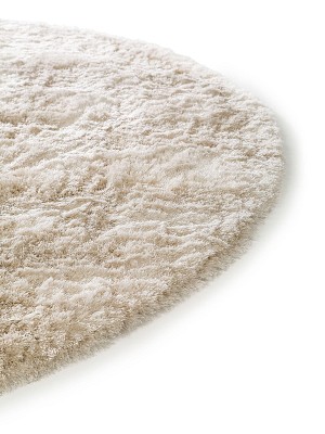 Shaggy rug Whisper Beige ø 80 cm round