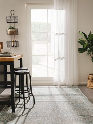 In- & Outdoor Rug Cleo Beige/Turquoise 300x400 cm