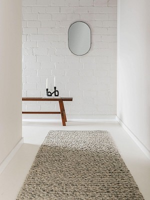 Wool Rug Lana Grey 70x200 cm