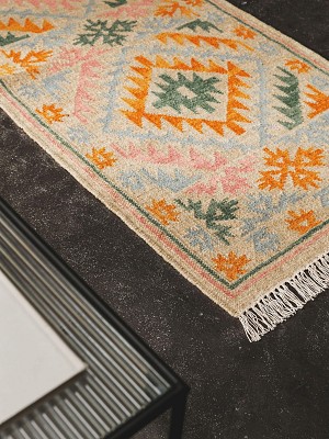 Hand Woven Kelim Zohra Multicolour/Beige 80x200 cm