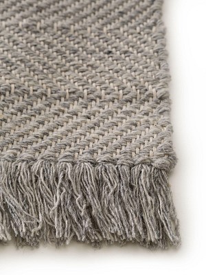 Wool Runner Lars Light Grey 70x200 cm