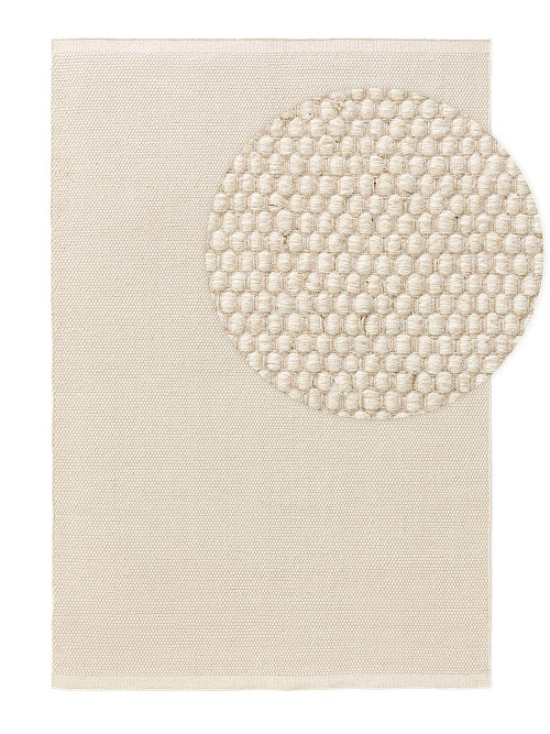 Wool Rug Rocco White 70x140 cm