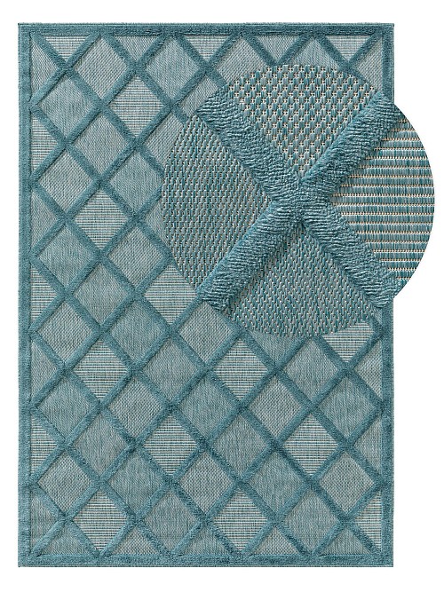 In- & Outdoor Rug Bonte Turquoise 80x150 cm