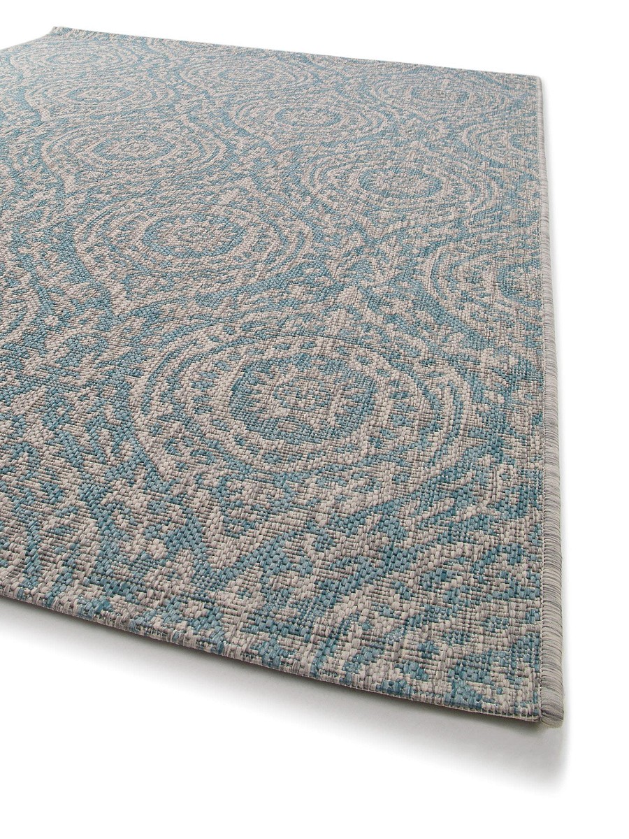 In- & Outdoor Rug Cleo Beige/Turquoise 300x400 cm