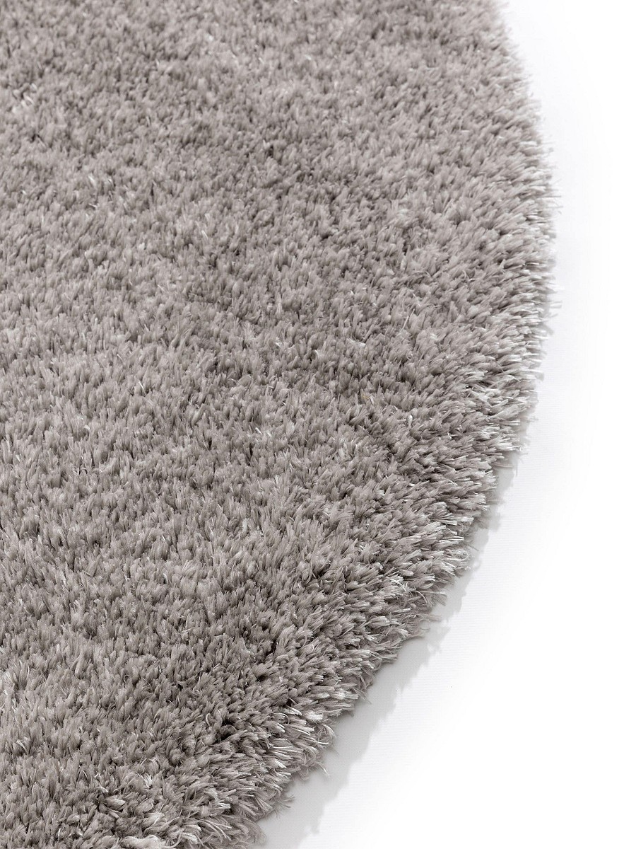 Shaggy rug Ava Grey ø 200 cm round