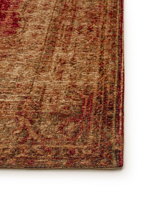 Flachgewebeteppich Stay Beige/Rot 15x15 cm Muster