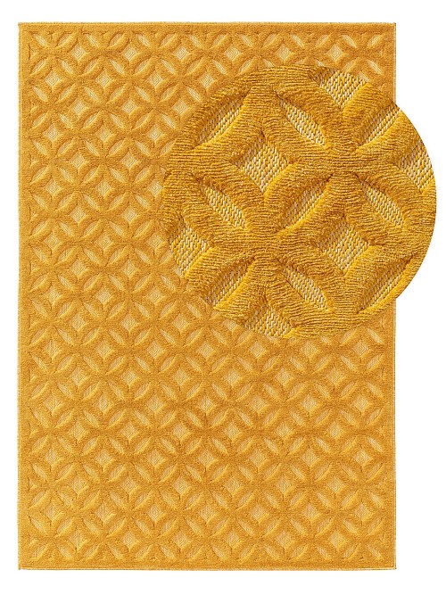 In- & Outdoor-Teppich Bonte Gelb 15x15 cm Muster