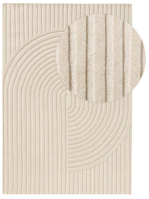 Wollteppich Yanis Ivory 15x15 cm Muster