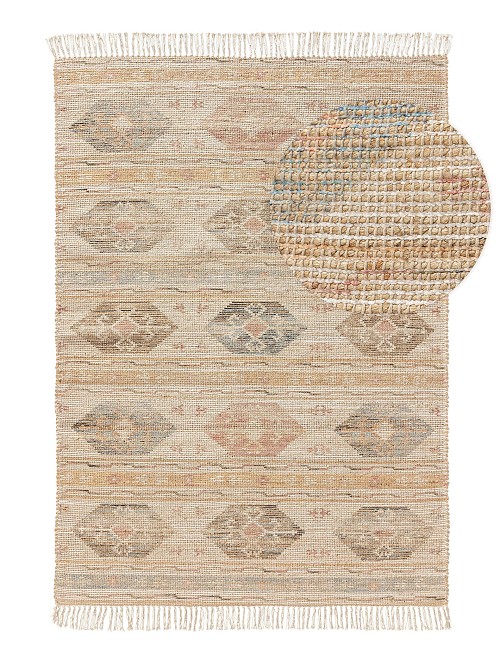 Juteteppich Himal Multicolor 15x15 cm Muster