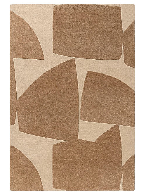 Teppich aus recyceltem Material Smilla Beige 15x15 cm Muster