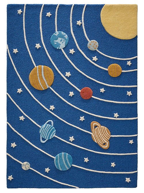 Kinderteppich Alex Multicolor/Blau 15x15 cm Muster