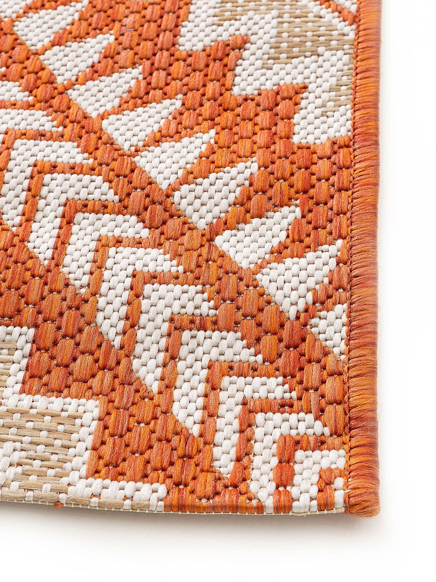 In- & Outdoor-Teppich Cleo Orange 15x15 cm Muster
