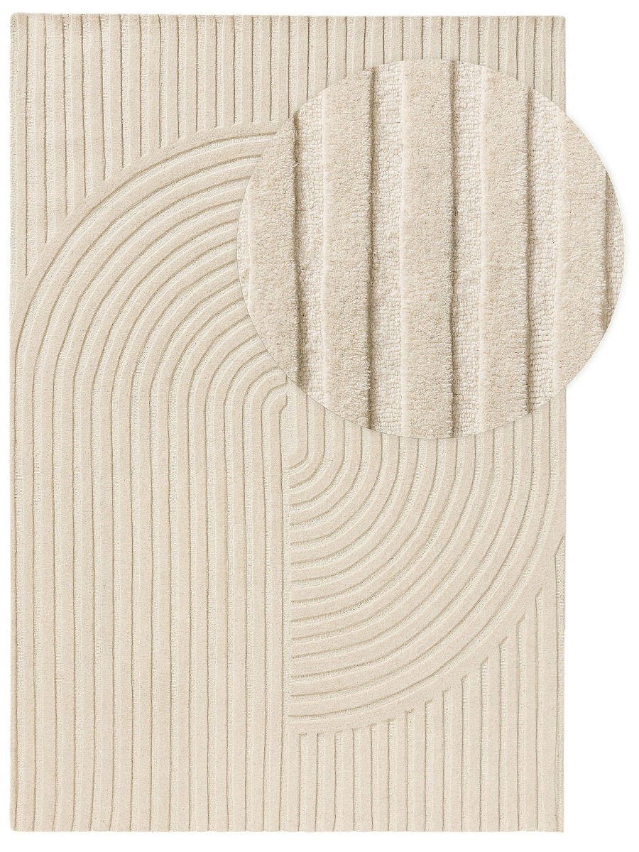 Wollteppich Yanis Ivory 15x15 cm Muster