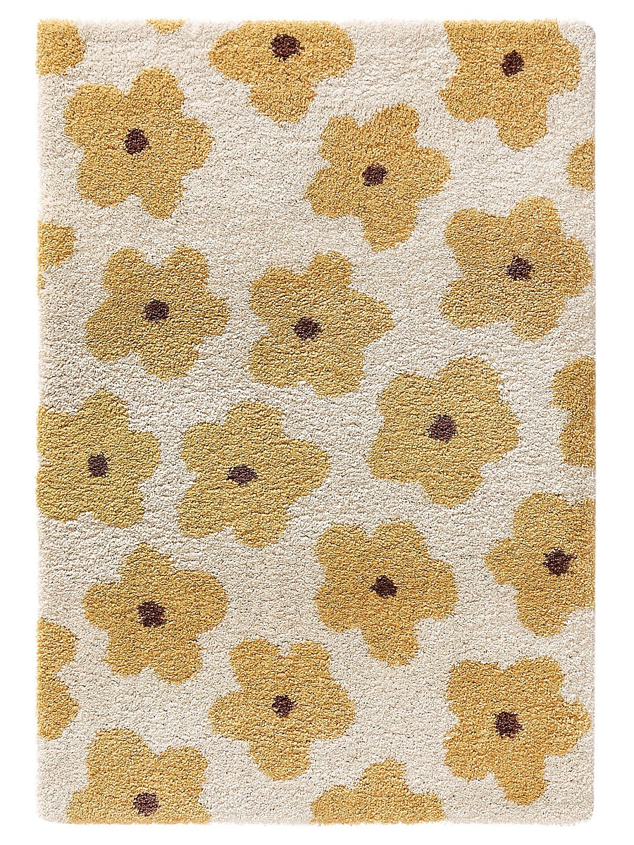 Kinderteppich Gobi Gelb 15x15 cm Muster