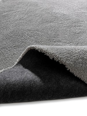 Washable Shaggy Rug Melvin Light Grey ø 200 cm round